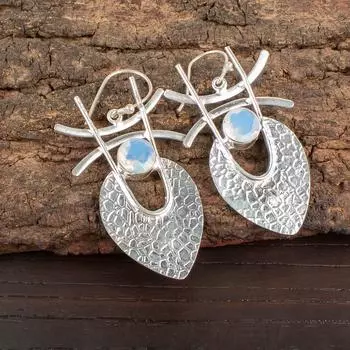 Milky Opal Gemstone 925 Sterling Silver Handmade Earrings1.78 Gift For Mother EE-64-37