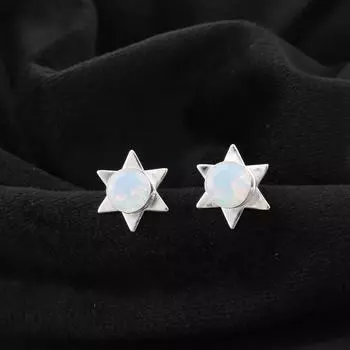 Milky Opal Gemstone 925 Sterling Silver Jewelry Handmade Stud 0.44 For Women EE-175-18