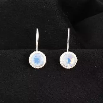 Milky Opal Gemstone 925 Sterling Silver Jewelry Handmade Women Earrings 0.93 EE-177-17