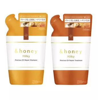 Milky Precious EX Repair Shampoo Treatment Refill Para Set Creamy Version Up Set &honey Shampoo/Conditioner