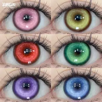 Mill Creek 2 шт. цветные контактные линзы 14,5 мм Хэллоуин сумасшедшие косплей контактные линзы WT40%контактные линзы серый