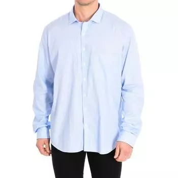 MILLERAIES3 Мужская рубашка с длинным рукавом и воротником-лацканами XXL синий