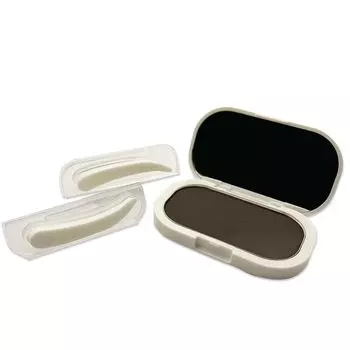 Миллион косметики для бровей Штамп Легко нажимать Идеальные брови Moajour Прямые [Штамп для бровей] Экономия времени [Серые брови] серый