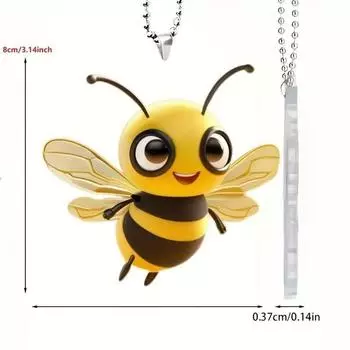 Милое акриловое украшение в виде пчелы, Игривый мультяшный декор пчелы, Подвеска для украшения, Для автомобиля