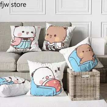 Милое Аниме Красная Панда Сиська Пледы Наволочка Симпатичная Подушка Для Дивана, Кресла-Подушки Домашнего Декора 40x40cm