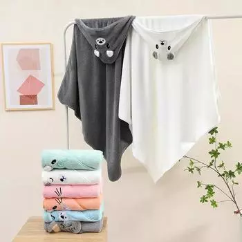Милое банное полотенце для младенца, мягкое впитывающее полотенце, пеленка для новорожденного, детские одеяла для девочек и мальчиков 80x80cm белый