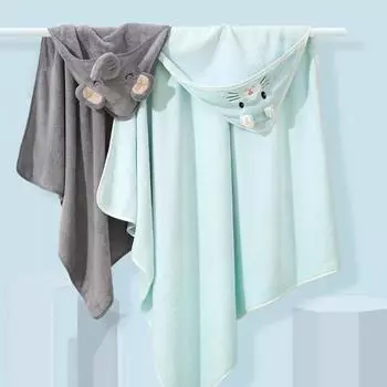 Милое детское банное полотенце, мягкое впитывающее полотенце, пеленка для новорожденного, детские одеяла, детское банное полотенце с изображением животных из мультфильмов, полотенце с капюшоном для новорожденного