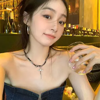 Милое и крутое ожерелье Spice Girls Merry Su Planet Surround, женское легкое роскошное ожерелье Niche Clavicle Chain Design Sense Premium Temperament