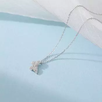 Милое и милое двухслойное ожерелье с бабочками, роскошь и роскошь, универсальное для маленьких и средних ожерелий