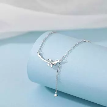 Милое и милое студенческое ожерелье-бантик с улыбкой, женственное и изысканное ожерелье