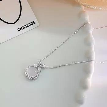 Милое кольцо-бабочка, белое ожерелье из агата, легкое роскошное ожерелье-воротник в стиле феи, украшение