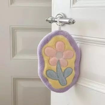 Милое коралловое бархатное полотенце-тюльпан для рук, мягкое кухонное впитывающее полотенце для уборки, подвесные полотенца для ванной комнаты, тряпка для рук для детей жёлтый