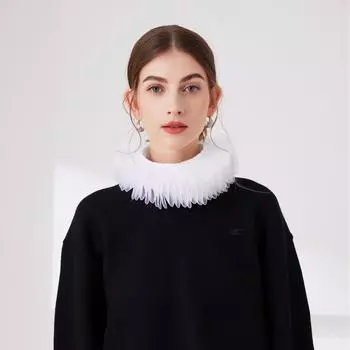 Милое кружевное украшение, ложный воротник, одежда, замедляющая старение, женская универсальная шаль белый