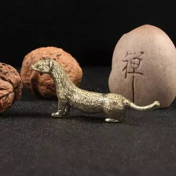 Милое латунное украшение в виде животного, чайный питомец и настольный питомец One Size жёлтый