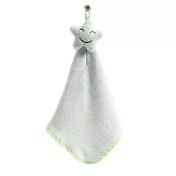 Милое мультяшное полотенце для рук с лицом из кораллового бархата, мягкая салфетка для протирания, подвесная моющая салфетка