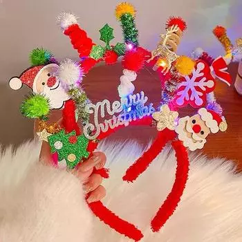 Милое мультяшное рождественское кольцо для волос для женщин и девочек, милые рога, обруч для волос, мытье лица, модные аксессуары для волос, подарки A27