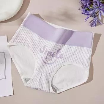 Милое нижнее белье из чистого хлопка с высокой талией, японские женские узкие и дышащие трусы с принтом 160