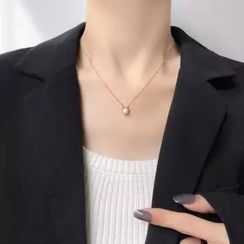 Милое ожерелье из жемчуга с оленями для женщин, нишевый дизайн, рождественская цепочка на ключицу для женщин