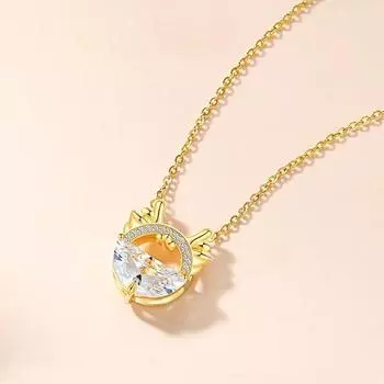 Милое ожерелье с полубриллиантовым драконом для женщин, простое, легкое, роскошное, темпераментное, универсальное, новая цепочка на ключицу