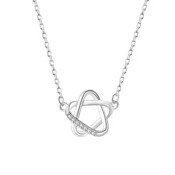 Милое ожерелье Twining Star с выдолбленной пятиугольной звездой на ключице, универсальный и роскошный темперамент, Niche