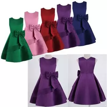 Милое платье принцессы, детское пышное свадебное платье для девочек, вечернее бальное платье для выпускного вечера 3-4 Years розовый