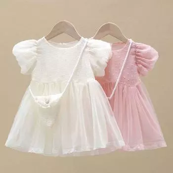 Милое платье с пышными рукавами для девочек, милое платье для девочек, платье принцессы 130