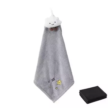 Милое полотенце для рук из утолщенного большого кораллового вышитого крючком флиса, быстро стирается, мягкое и удобное, дизайн, прочное,