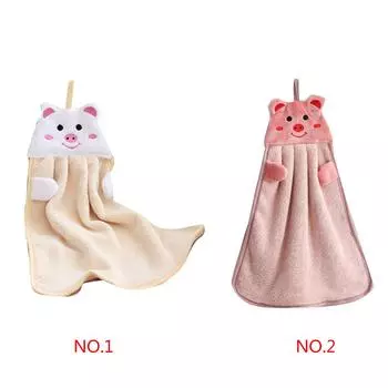 Милое полотенце для рук с изображением животных для детей, впитывающее полотенце из микрофибры для рук, для кухни, ванной, мягкие плюшевые полотенца для мытья посуды