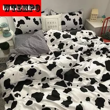 Милое постельное белье с мультяшным принтом, постельное белье, наволочка, пододеяльник, комплект из четырех предметов, комплект постельного белья высокого качества Single