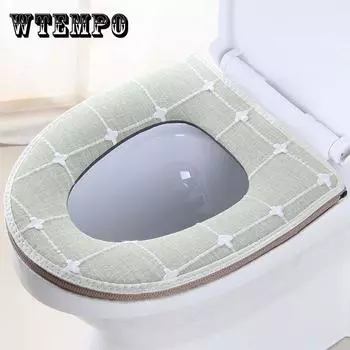 Милое ретро дышащее сиденье для унитаза, универсальное бытовое водонепроницаемое сиденье на молнии на унитазе, чехол для унитаза B серый