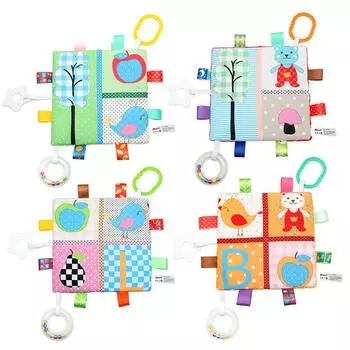 Милое успокаивающее полотенце, хватающее полотенце для рук, погремушки, мягкая успокаивающая кукла для младенца