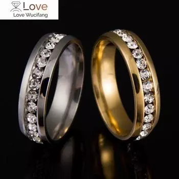 Милое винтажное кольцо из нержавеющей стали с инкрустацией Anel Reinestone, свадебное обручальное кольцо для женщин, рождественский подарок, модные ювелирные изделия 10 золотой