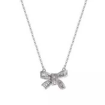 Милое высококачественное ожерелье-бантик для женщин, легкое, роскошное, нишевое, дизайн, ощущение холодного стиля, цепочка для свитера, новый стиль