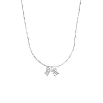 Милое женское ожерелье-бантик, минималистичный и минималистичный дизайн, нежное и свежее украшение на шею