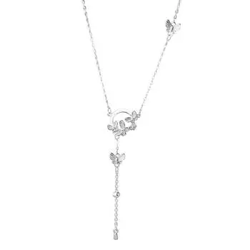 Милое женское ожерелье с кисточками в виде кольца-бабочки с легкой роскошью и ощущением высокого качества, чрезвычайно красивая цепочка для воротника