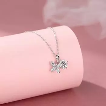 Милое женское ожерелье с крестом в виде бабочки, легкая роскошь и продвинутый смысл, новая универсальная цепочка на шею