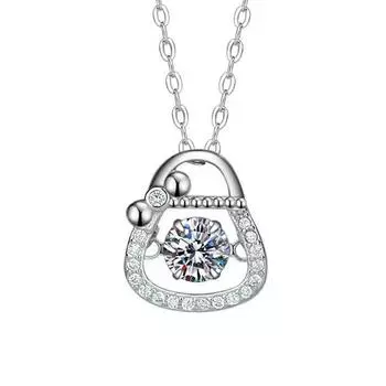 Милое женское ожерелье-сумка из стерлингового серебра 925 пробы, легкий роскошный дизайн, ниша, модное украшение 925