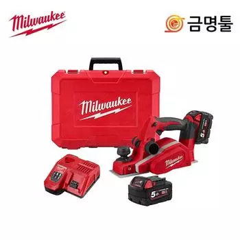 Milwaukee M18 BP 502C Зарядный самолет 18 В 5,0 Ач, 2 шт., с лезвием и мешком для пыли