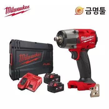 Milwaukee M18 FMTIW2F12 502X аккумуляторный ударный гайковерт 18 В 5,0 Ач, 2 упаковки, BL-моторный ключ со средним крутящим моментом