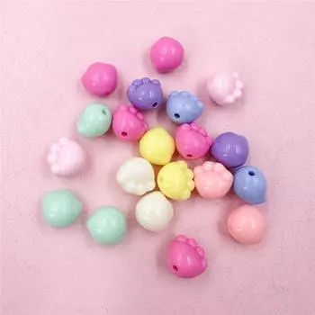 Милые 12*11 мм акриловые ювелирные аксессуары, бусины в виде кошачьей лапы, материал из бисера, бусины в виде лап животных, 20 шт., модные DIY