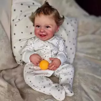 Милые 19-дюймовые куклы-младенцы с тканевым телом Harper, очаровательные улыбающиеся лица, имитация кукол-младенцев, настоящие куклы Rebirth, детская игровая игрушка для детей от 3 лет и старше cloth body