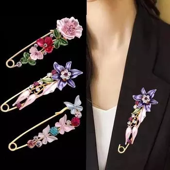 Милые эмалированные броши, булавки-тюльпаны с вырезом, маленький воротник, лацкан, пряжка, фиксированная брошь для одежды, невидимая брошь, брошь для шарфа, наборы ювелирных изделий, подарок 1