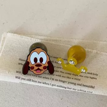 Милые асимметричные серьги-гвоздики в виде щенка, женские серьги-гвоздики с нишевым дизайном, уникальные, изысканные, модные, универсальные серьги