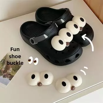 Милые аксессуары для обуви с большими глазами: Забавные самодельные зажимы и украшения Button Diameter 1 cm