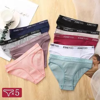 Милые байтовые 5 шт./компл. M-2XL женские хлопковые трусы женское нижнее белье с низкой посадкой и надписью женское однотонное нижнее белье для девочек M&5Pcs