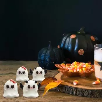 Милые безделушки в виде привидений на Хэллоуин, поделки из смолы, интерьеры автомобилей, милый декор для подарков влюбленным One Size