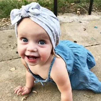 Милые больничные тюрбаны с принтом в горошек и узлом кролика, шапки-тюрбаны для детей, бандана для маленьких девочек, индийская кепка розы красного