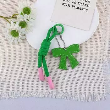Милые брелки с бантами, кожаные брелки, высококачественные брелки с бантами, изысканные украшения для рюкзака, аксессуары, подарки