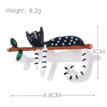 Милые броши с ленивым пятнистым котом для женщин и мужчин, унисекс, модная эмалированная брошь в виде животного, булавки, ювелирные изделия, подарки, аксессуары для одежды