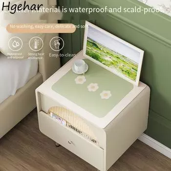 Милые чехлы на прикроватные тумбочки с мультяшным принтом, кожаные водонепроницаемые украшения для спальни, универсальные маленькие скатерти, чайный коврик для дома 35x45cm